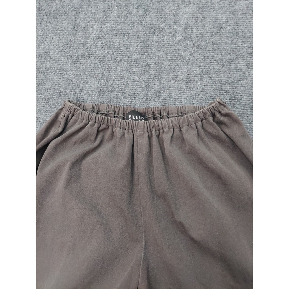Eileen Fisher Cropped Elastic-Waist Relaxed Pants in Olive Gray - Picture 11 of 12